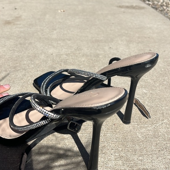 Black rhinestone heels - Picture 5 of 5